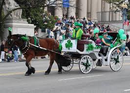 St Patricks Day Parade Horse drawn cart