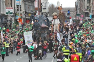 Parade in Russia on St. Patrick's Day