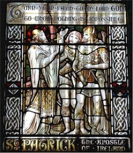 St Patrick stained glass